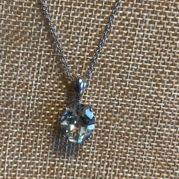 Green Amethyst Ring and Pendant Set; 925 Sterling Silver; Size 7 - Picture 4 of 4